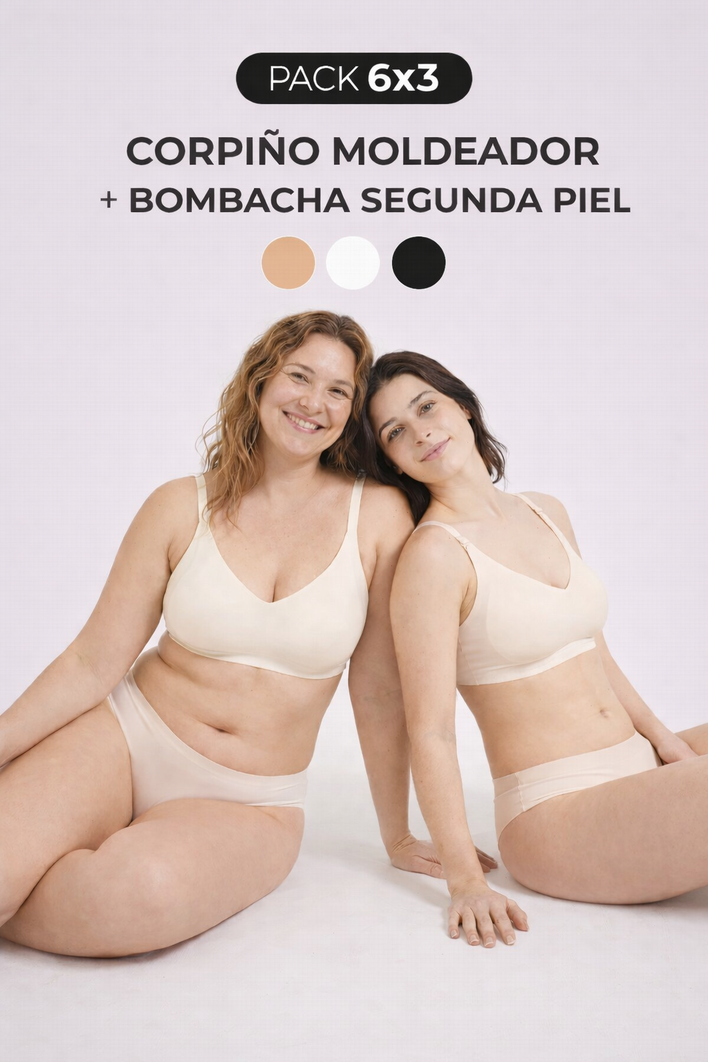 3 Corpiño Moldeador + 3 Bombachas Anti Transpirables de REGALO